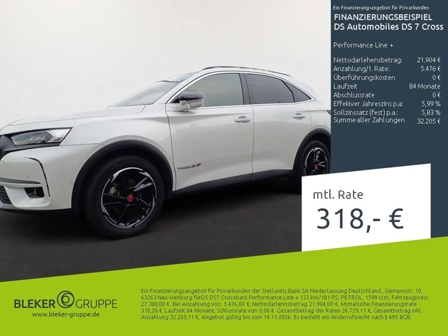 DS Automobiles DS 7 Crossback Performance Line + Weiß - 1