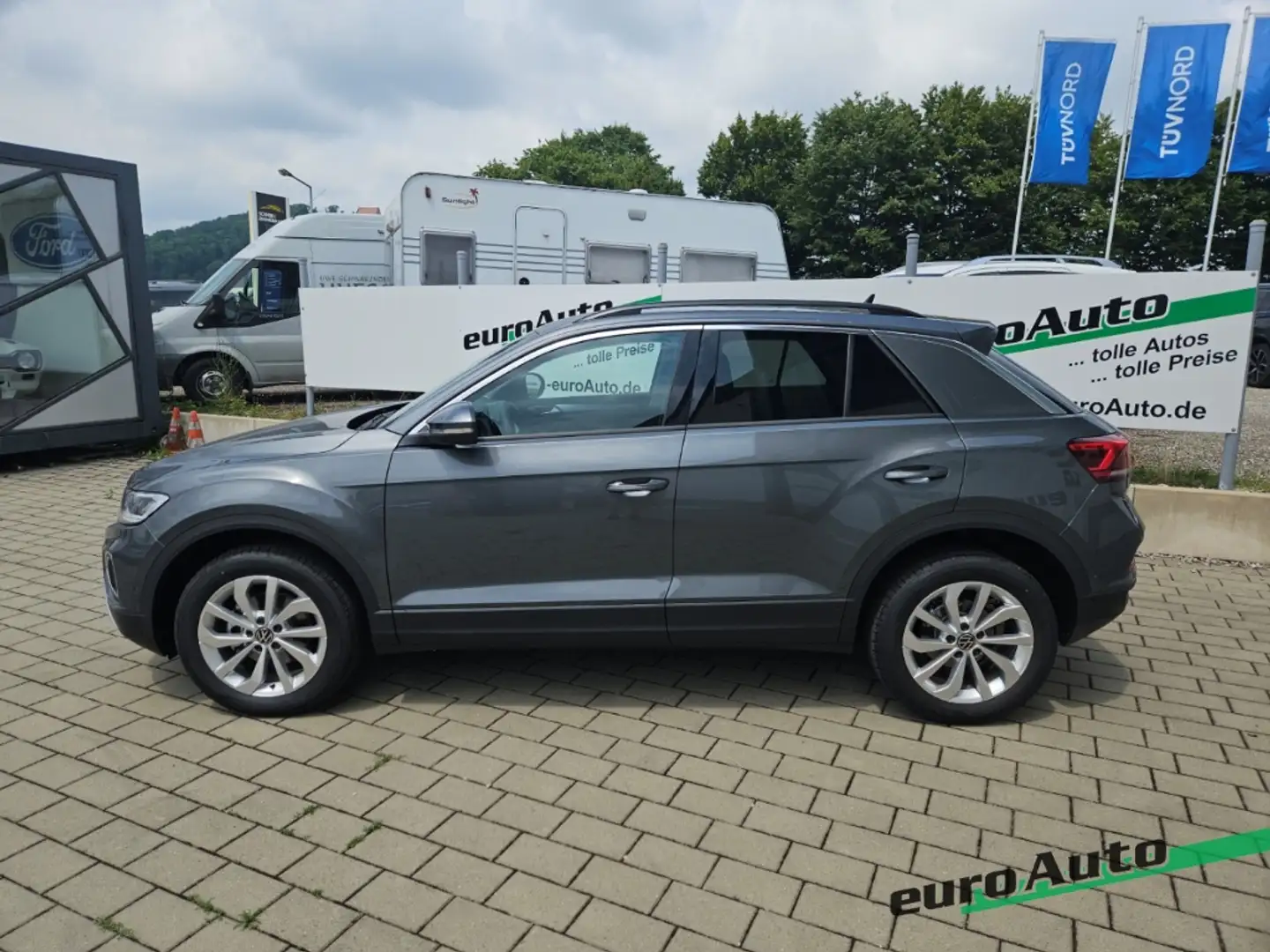 Volkswagen T-Roc Life 1.5 TSi DSG AHK App 4 Jahre Garantie Grijs - 2
