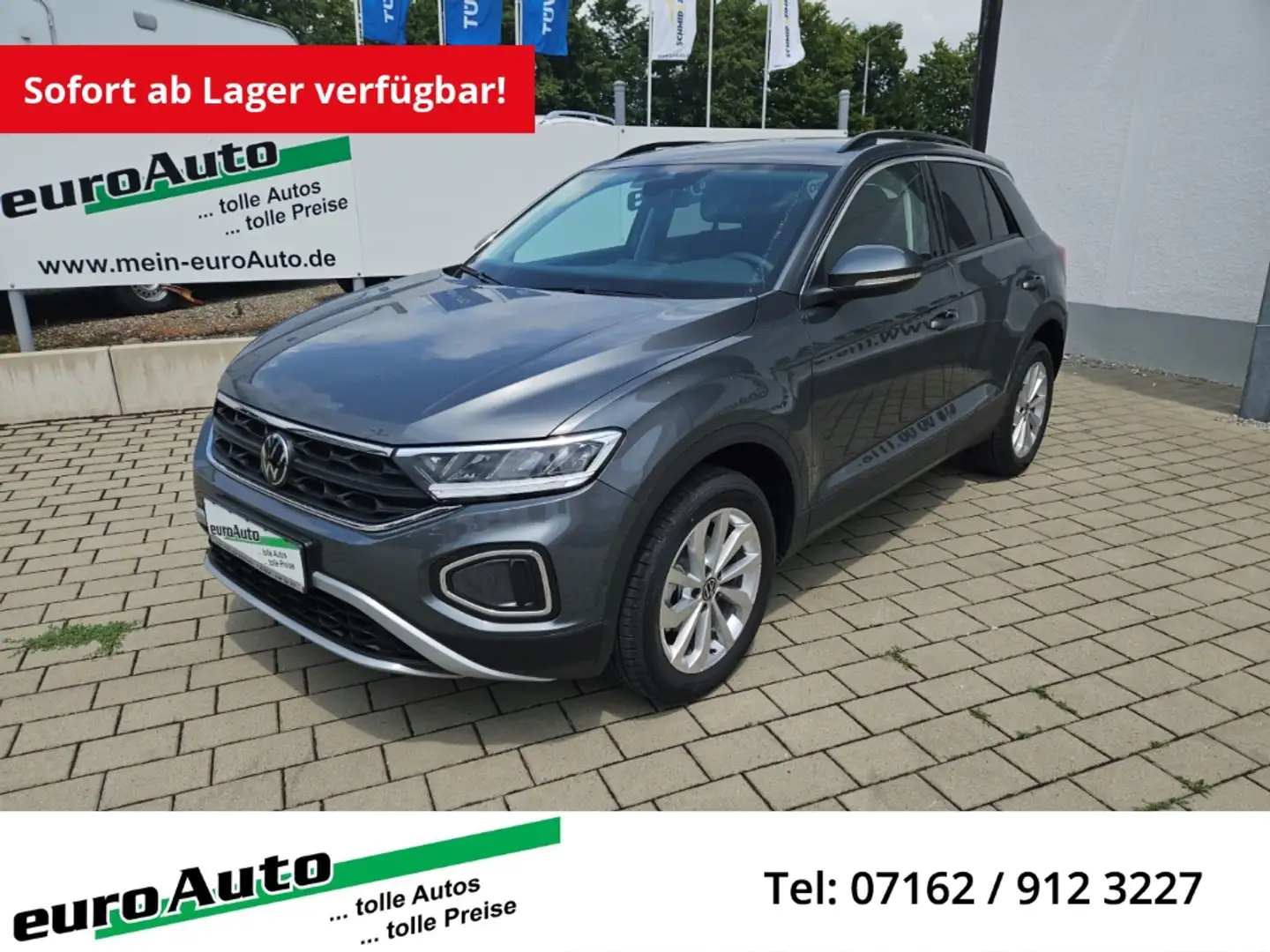 Volkswagen T-Roc Life 1.5 TSi DSG AHK App 4 Jahre Garantie Grijs - 1