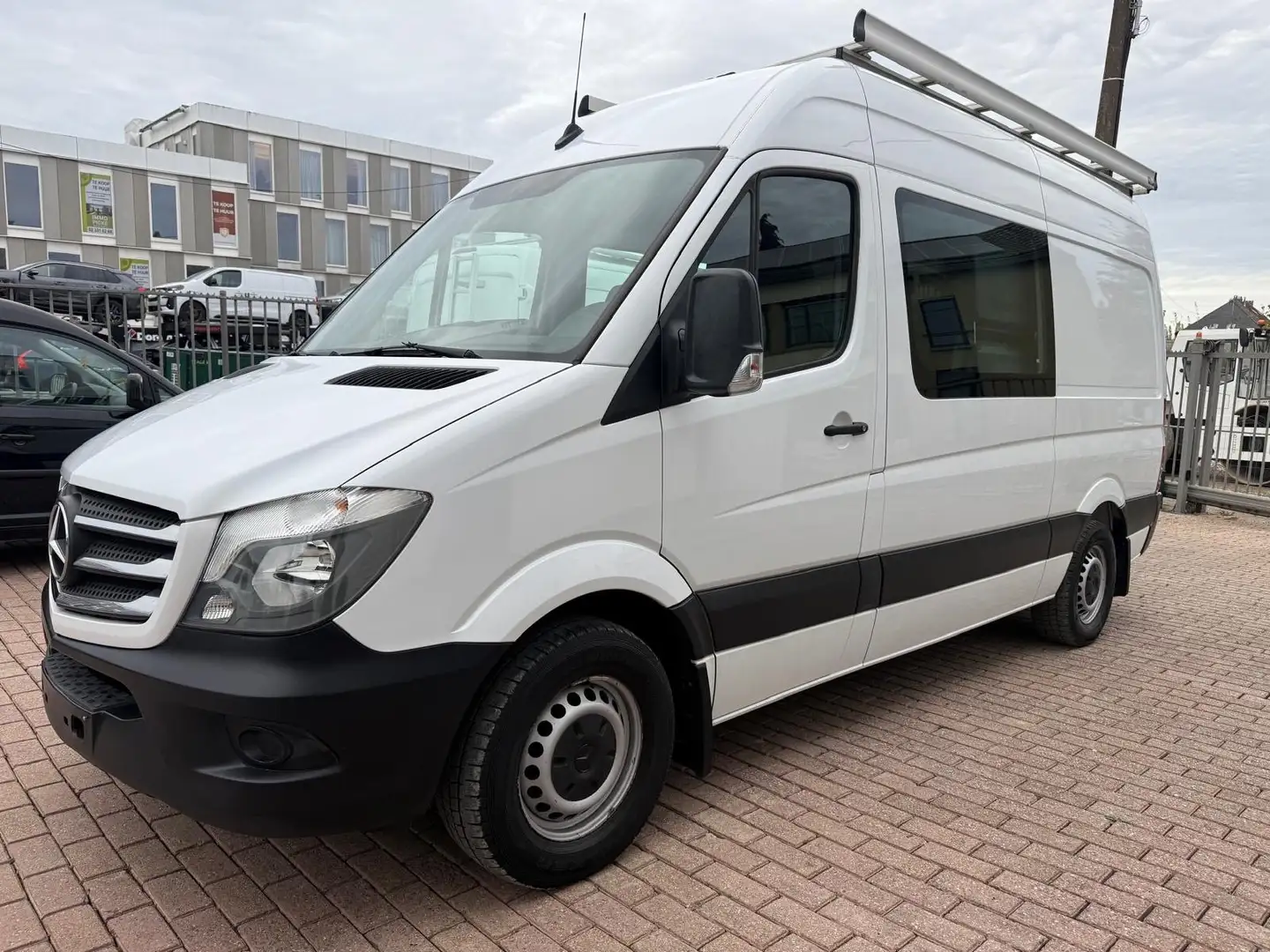 Mercedes-Benz Sprinter 316 H2L2, double cab, 6 pl, airco euro 6 Blanc - 1