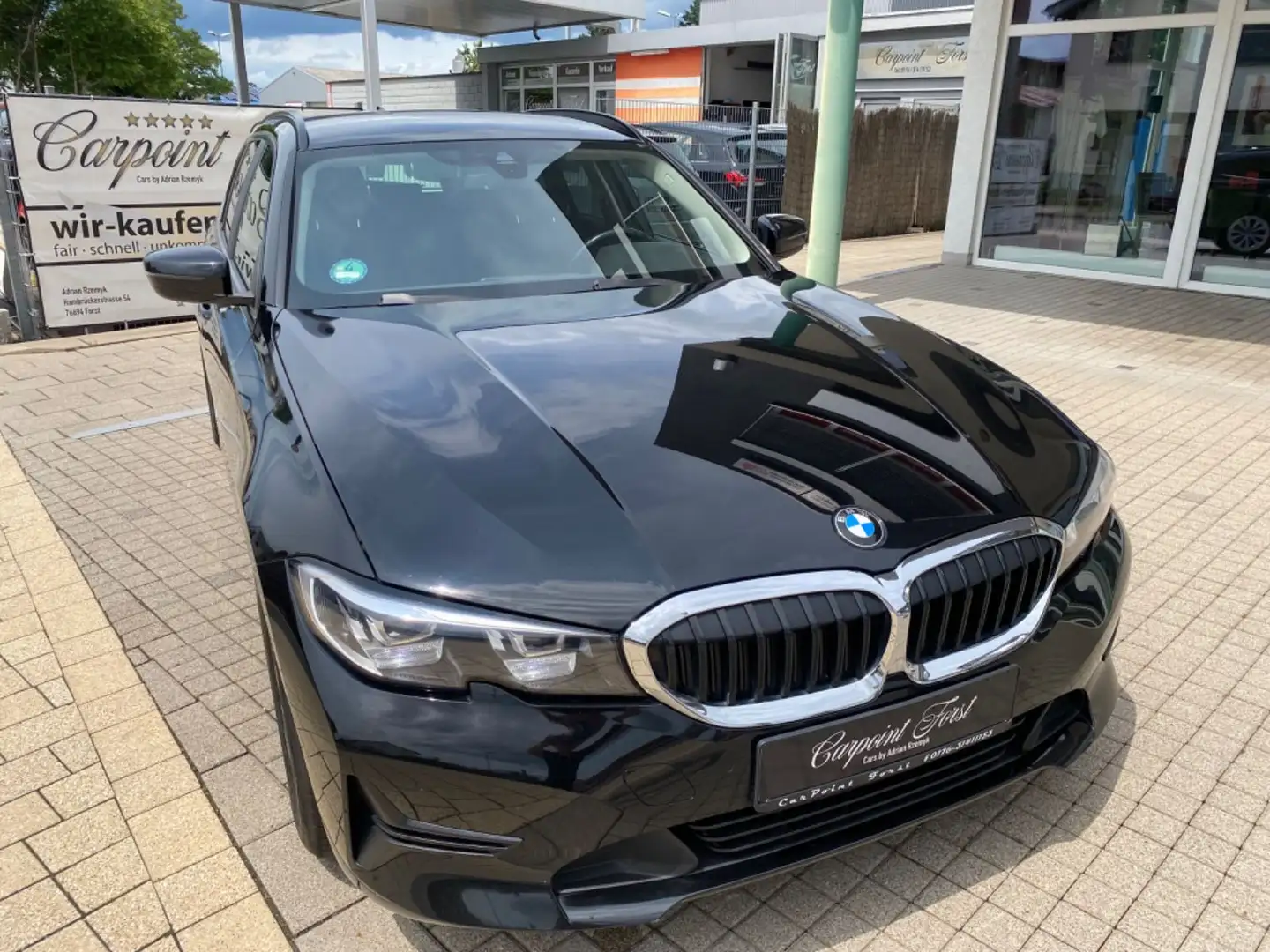 BMW 318 3 Touring 318 d Advantage, 1.Hand, Mwst aus.,AHK Schwarz - 2