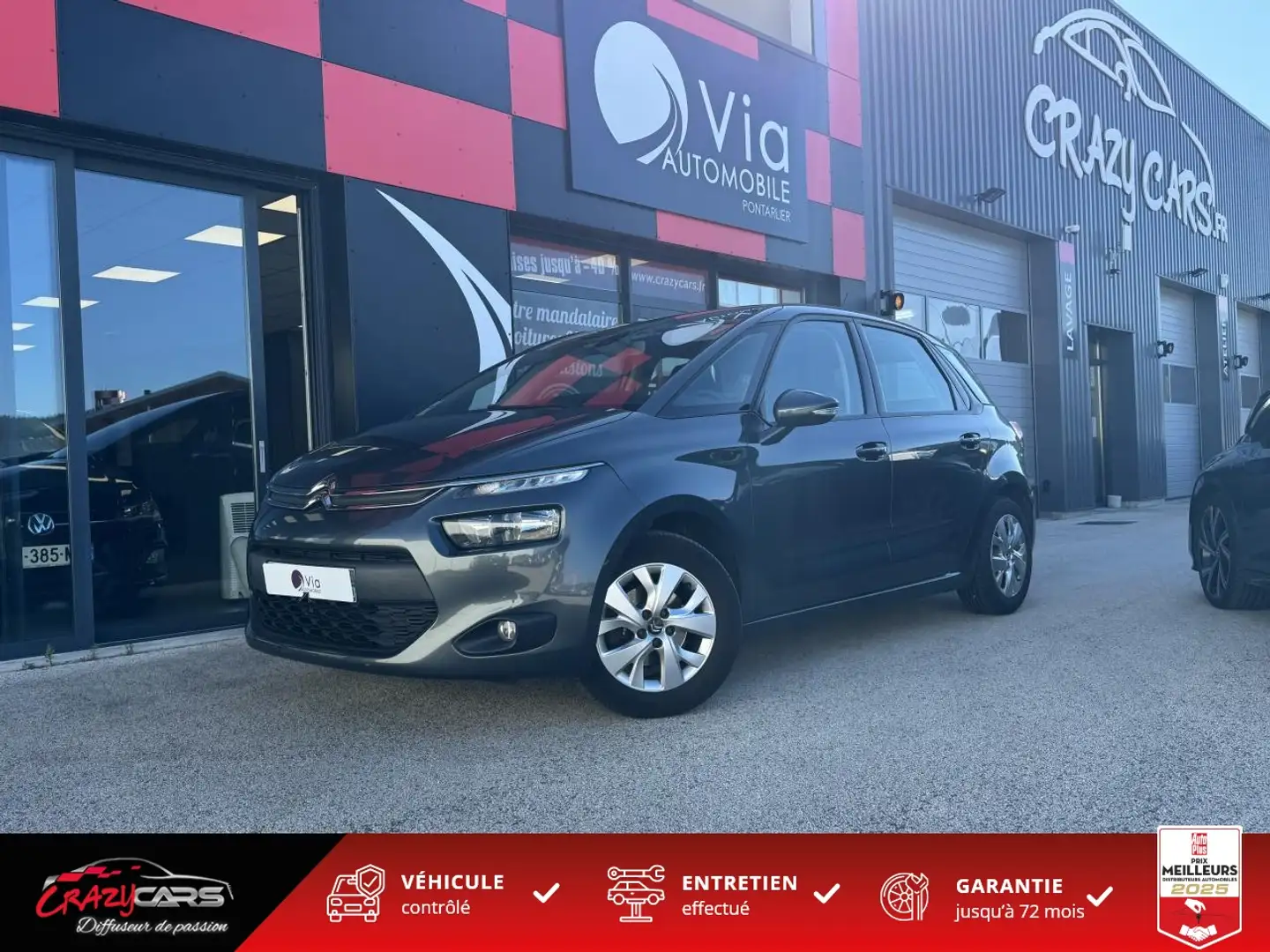 Citroen C4 Picasso 1.6 HDi 115  Business - ATTELAGE Gris - 1