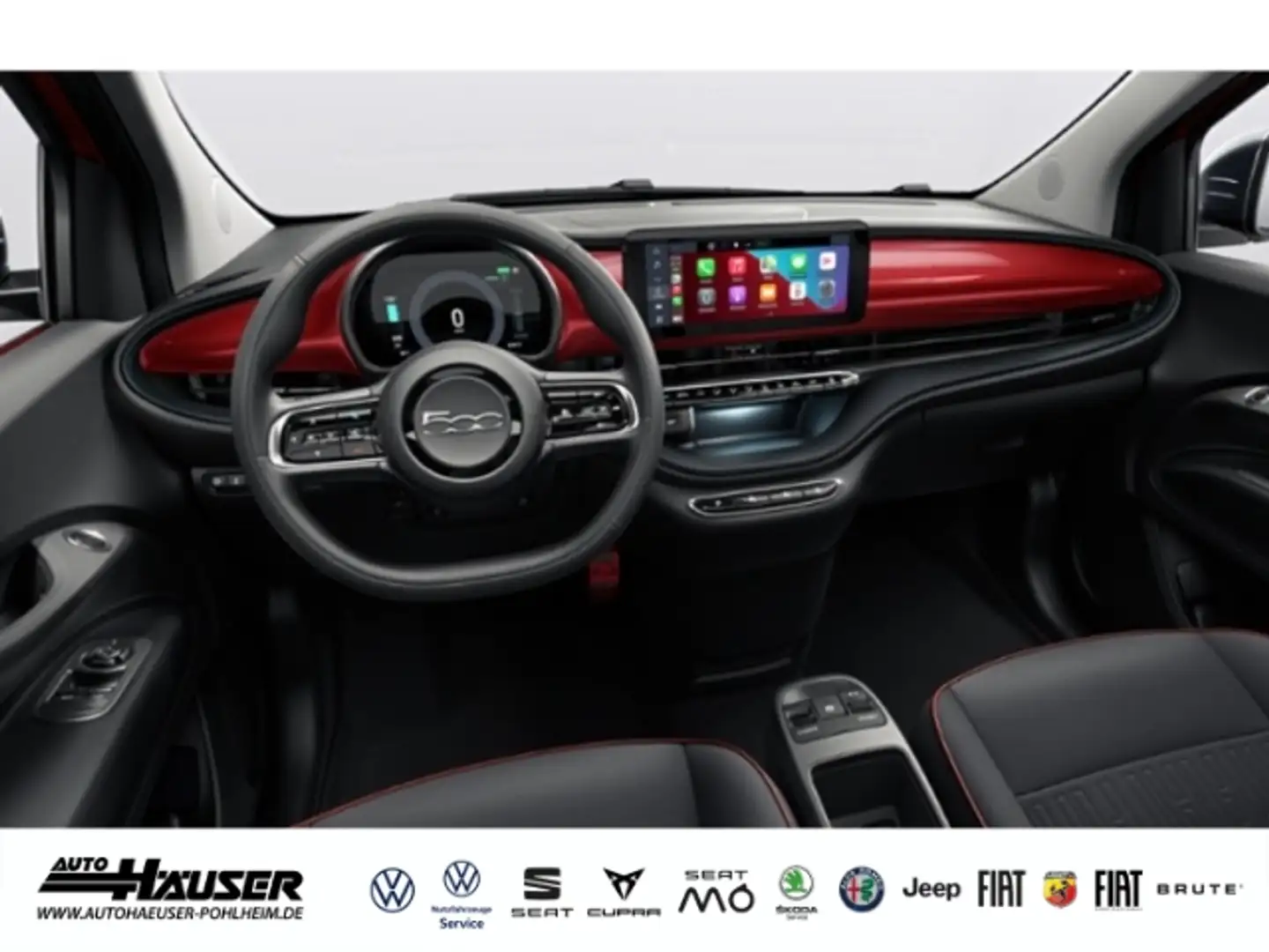 Fiat 500e MY25 RED 42kWh KOMFORT KAMERA SITZHZG. PDC ARMLEHN Rot - 2