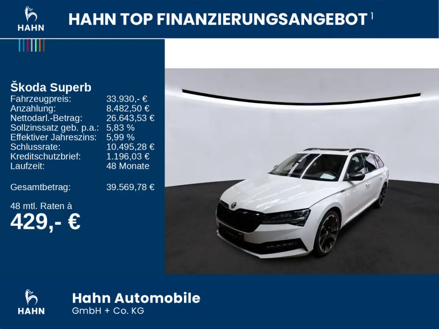 Skoda Superb Combi 2.0TSI DSG 4x4 Sportline AHK Pano Weiß - 2