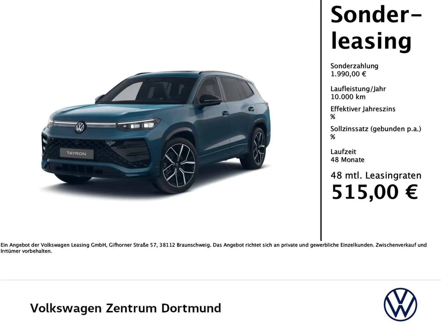 Volkswagen Tayron 2.0 R-LINE DSG 4X4 BLACKSTYLE PANO Bleu - 1