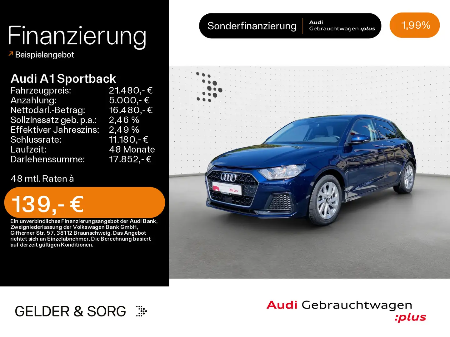 Audi A1 advanced 30 TFSI Digital*LED*GRA Blu/Azzurro - 1