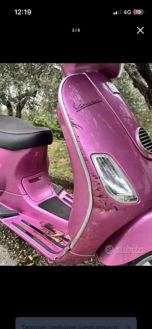 Vespa LX 50 Rosa chic Burdeos - 2
