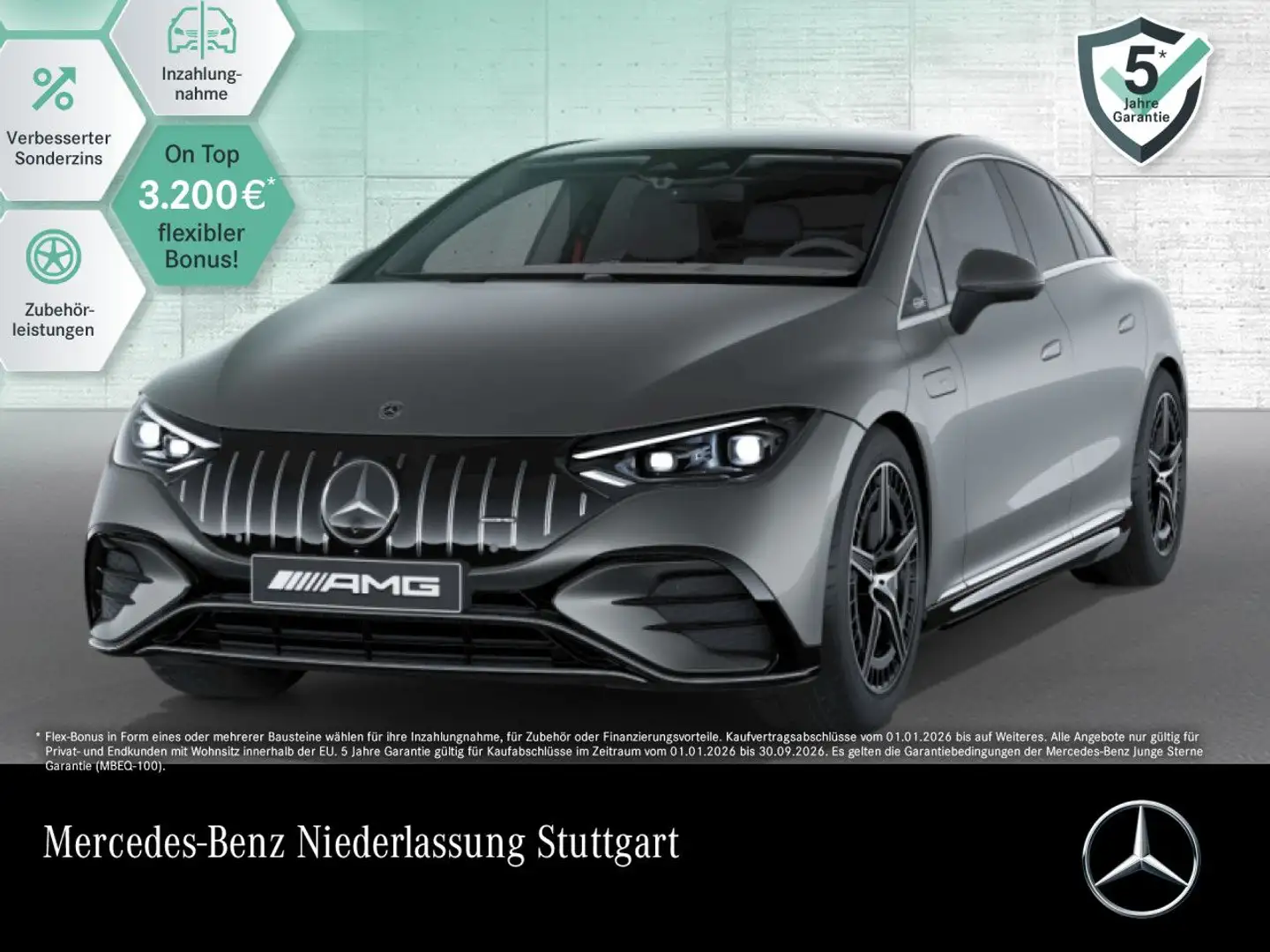 Mercedes-Benz EQE 43 AMG 4M Fahrass 360° Burmester Distr. HUD Grau - 1