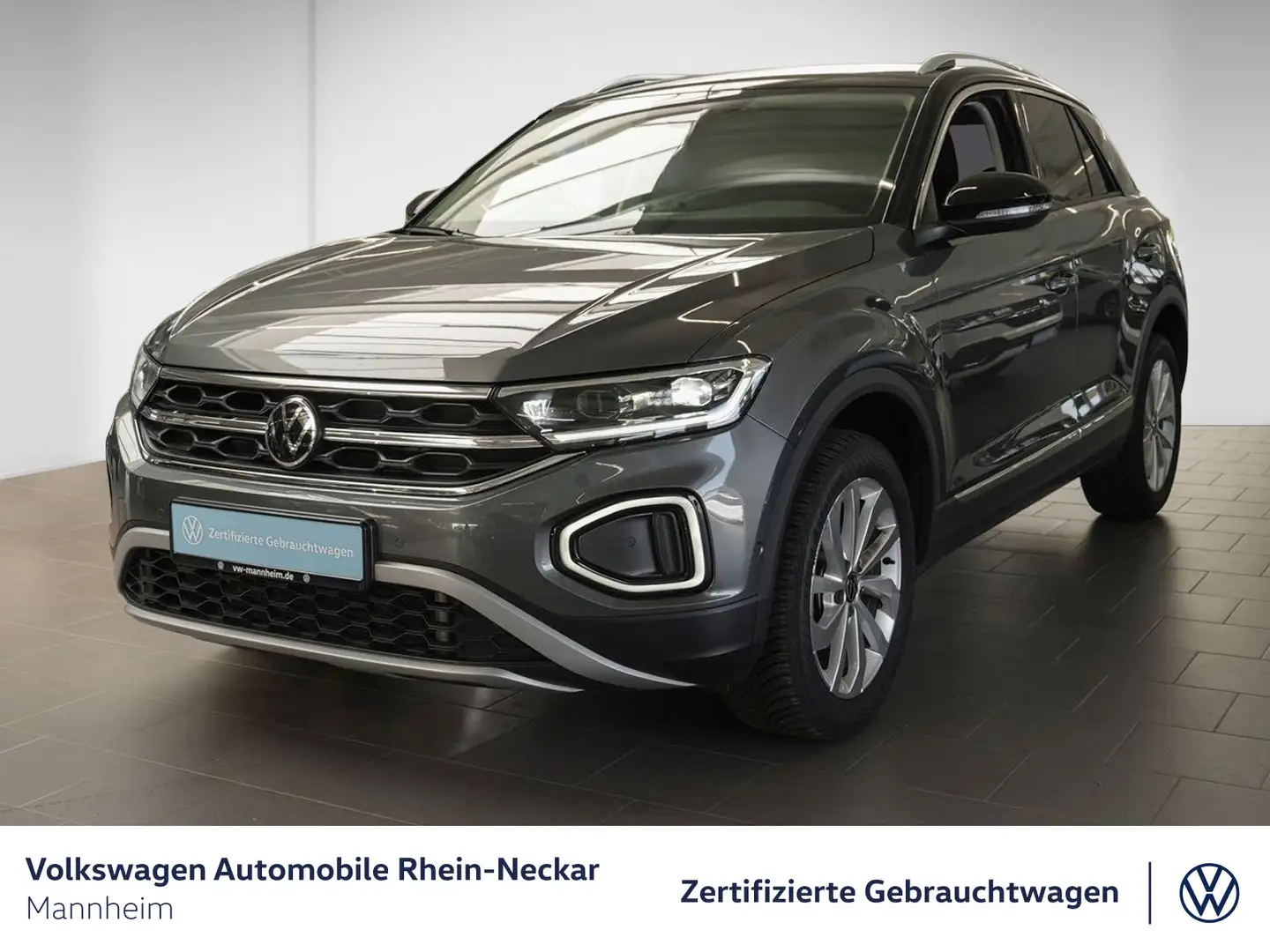 Volkswagen T-Roc 1.5 TSI Style DSG Navi AHK LED uvm Grijs - 2