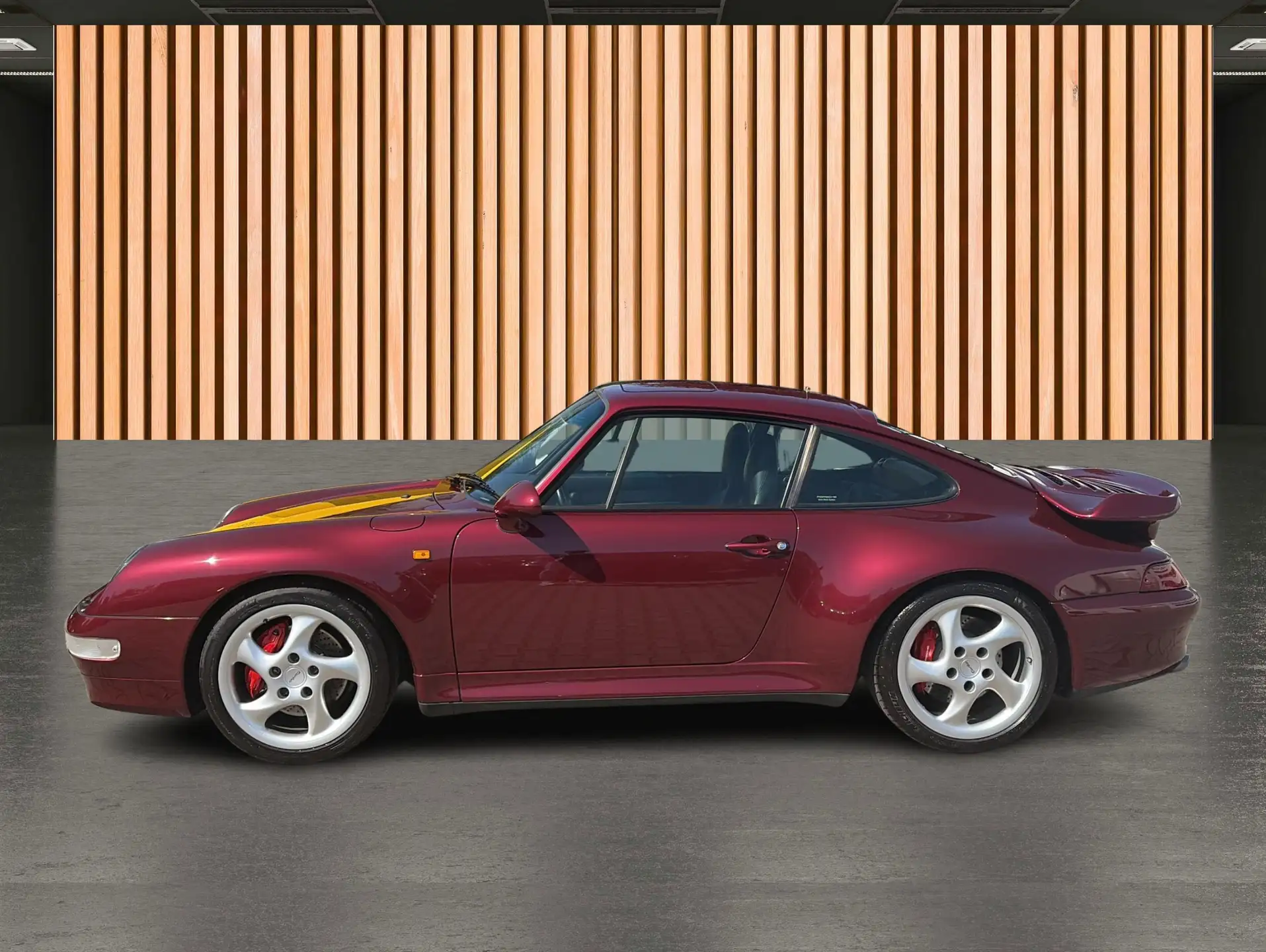 Porsche 911 911 Turbo Coupe 1995 버건디 사진 3