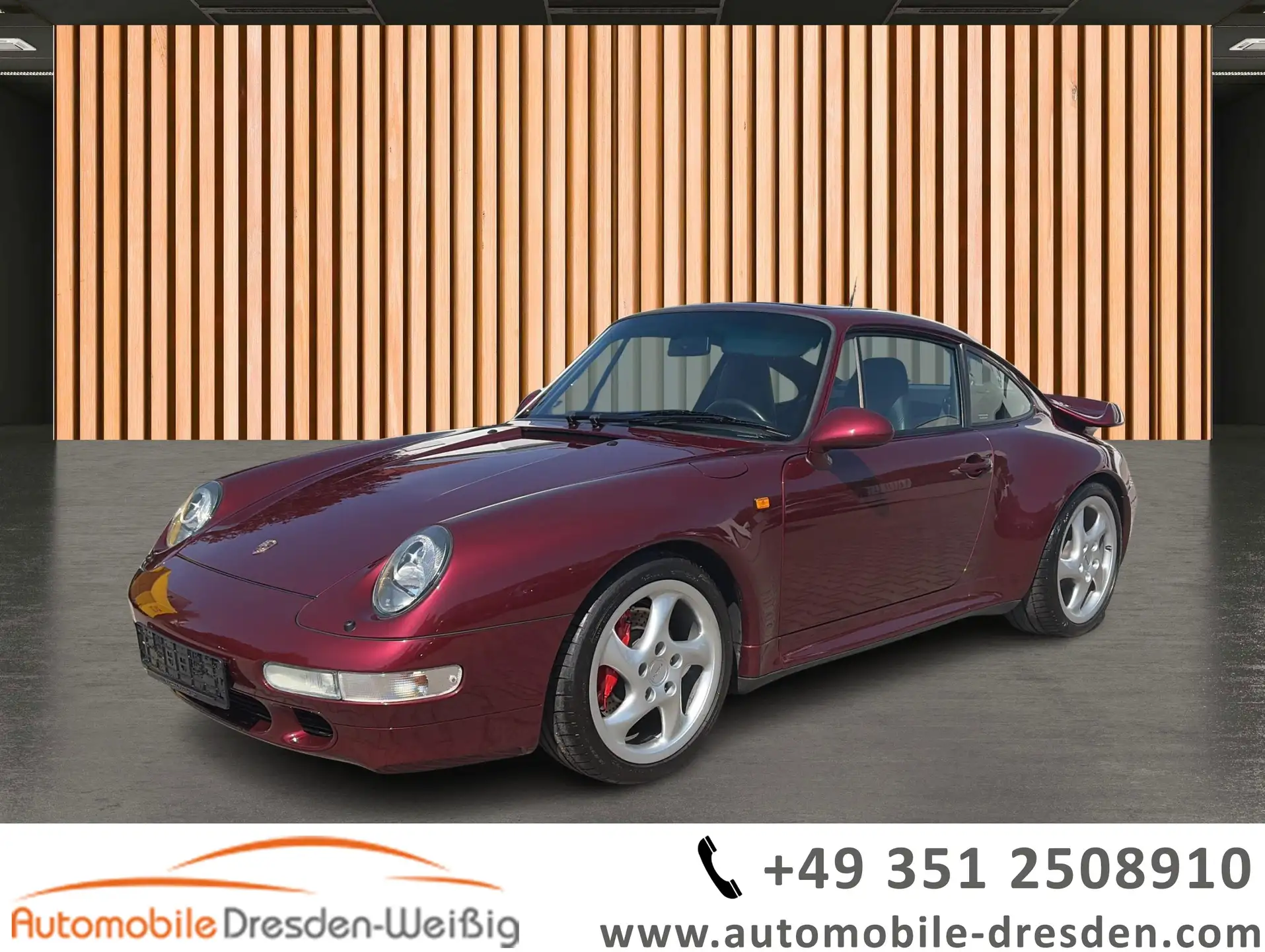 Porsche 911 911 Turbo Coupe 1995 버건디 사진 1