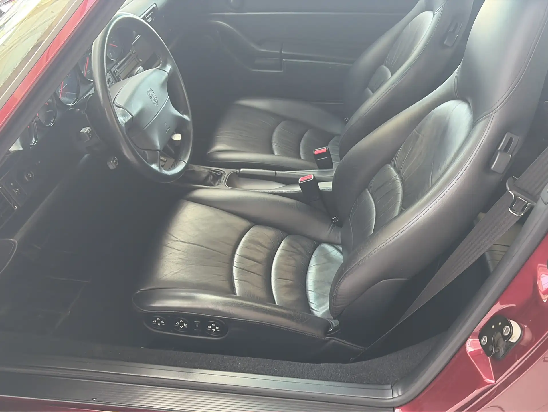 Porsche 911 911 Turbo Coupe 1995 버건디 사진 7