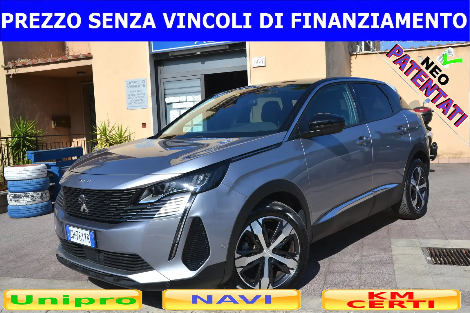 Peugeot 3008 1.5 HDi 130CV EAT8 ALLURE  **PREZZO VERO**UNIPRO'* Gris - 1