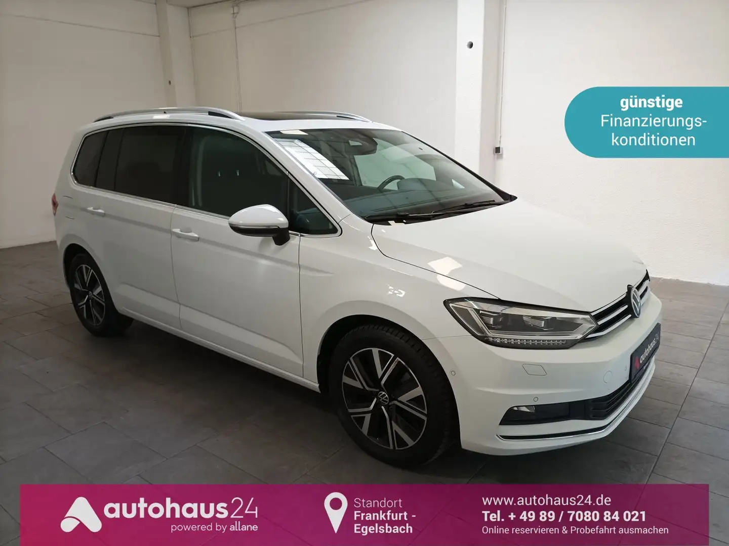 Volkswagen Touran 2.0 TDI Highline AHK|Navi|Lenkr & Sitzhzg Белый - 1