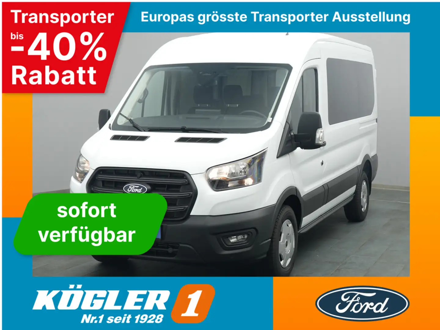Ford Transit Kombi 350 L2H2 Trend 150PS Aut.  -31%* Blanc - 1