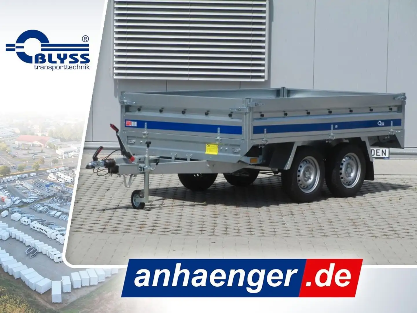 Blyss Hochlader 304x160x38cm Anhänger 1500 kg GG - 1