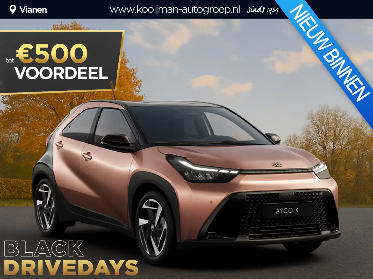 Toyota Aygo X Hybrid 115 play €23.250,- RIJKLAAR! Nu €500,- voor - 1