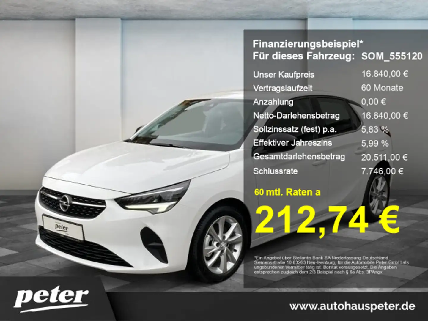 Opel Corsa Corsa Elegance 1.2 T Navi Klima LED EPH SH Weiß - 1