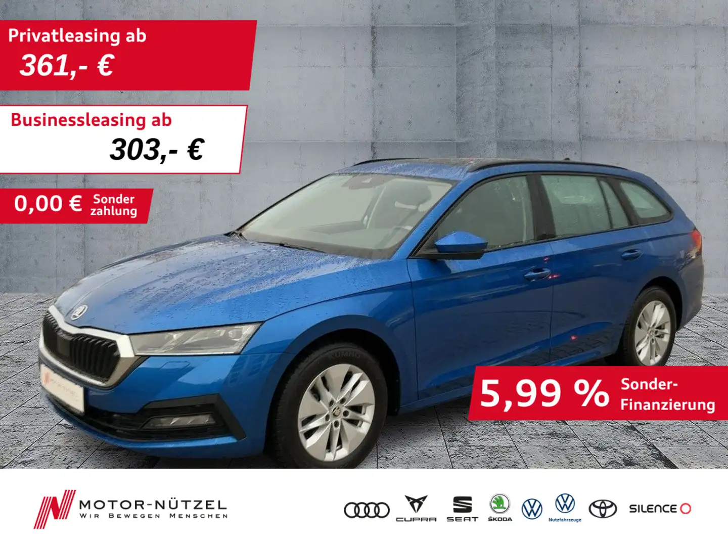 Skoda Octavia Combi 2.0TDI DSG MATRIX+NAV+ACC+SHZ+PANO Blau - 1