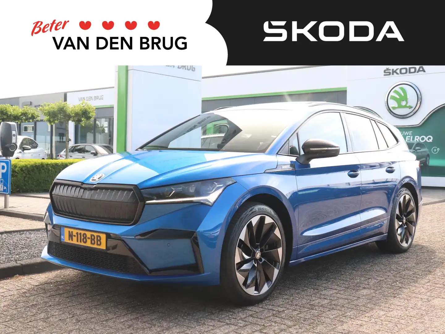 Skoda Enyaq iV 80 Sportline | SoH 91% | Trekhaak | Panoramadak Kék - 1