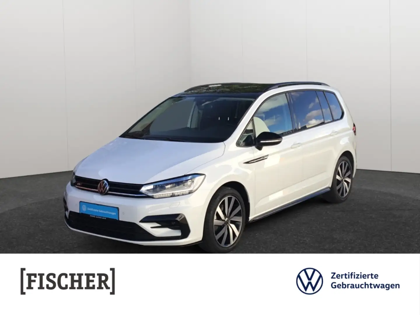 Volkswagen Touran 1.5TSI DSG Highline LED AHK Navi Rear View ACC Blanc - 1
