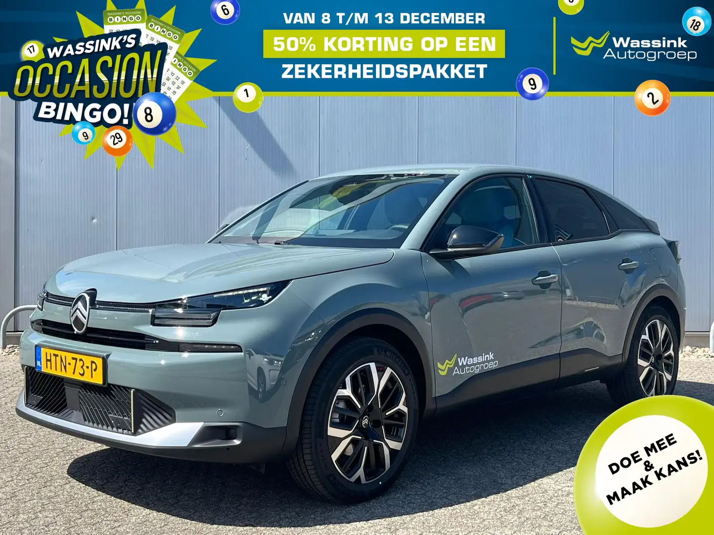 Citroen E-C4 54kWh 156pk Max | Navigatie | Parkeercamera I 3 fa Groen - 1