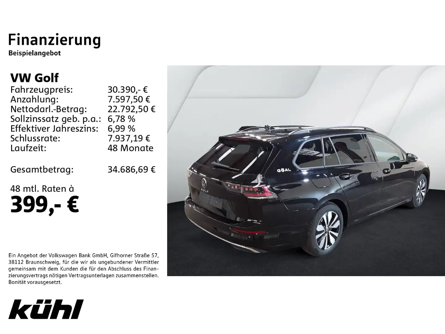 Volkswagen Golf 8 VIII Variant 2.0 TDI DSG Goal IQ.Light/AC Schwarz - 2