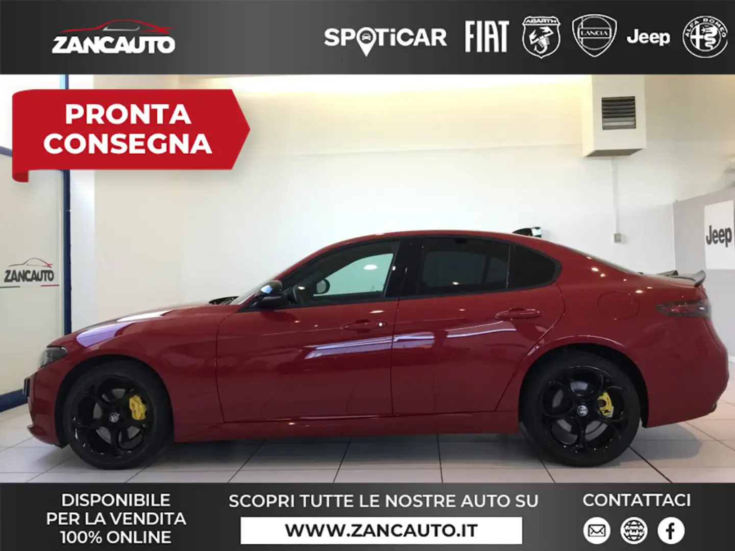 Alfa Romeo Giulia Giulia 2.0 Turbo 280 CV AT8 AWD Q4 Sprint MY24 Rosso - 1