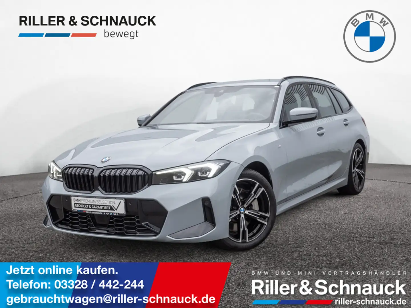 BMW 330 i Touring xDrive M Sport ACC+KAM+LED+SHZG Gris - 1
