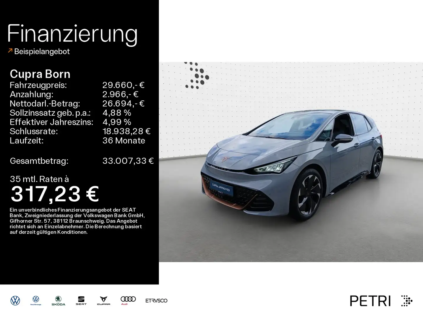 CUPRA Born *Wärmepumpe*KAM*NAV*LED*SHZ* Grau - 1