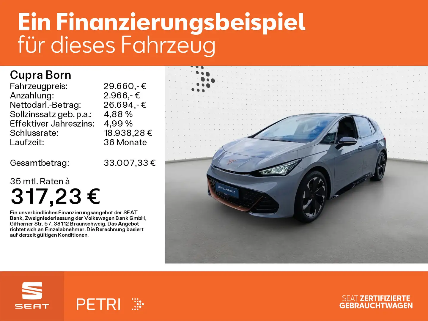 CUPRA Born *Wärmepumpe*KAM*NAV*LED*SHZ* Grau - 2