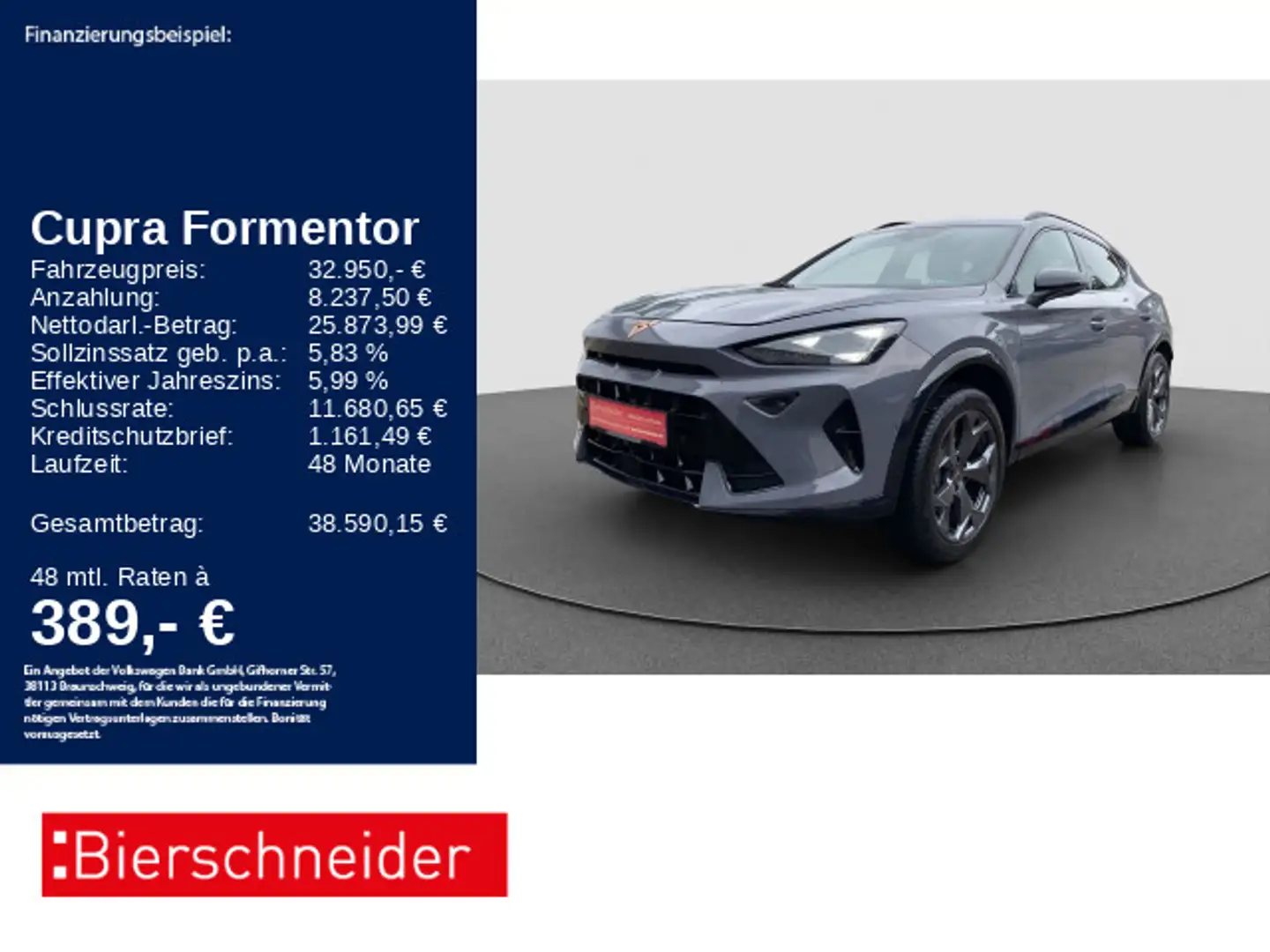 CUPRA Formentor 2.0 TDI SENNH EDGE SHZ GANZJAHR Grau - 1