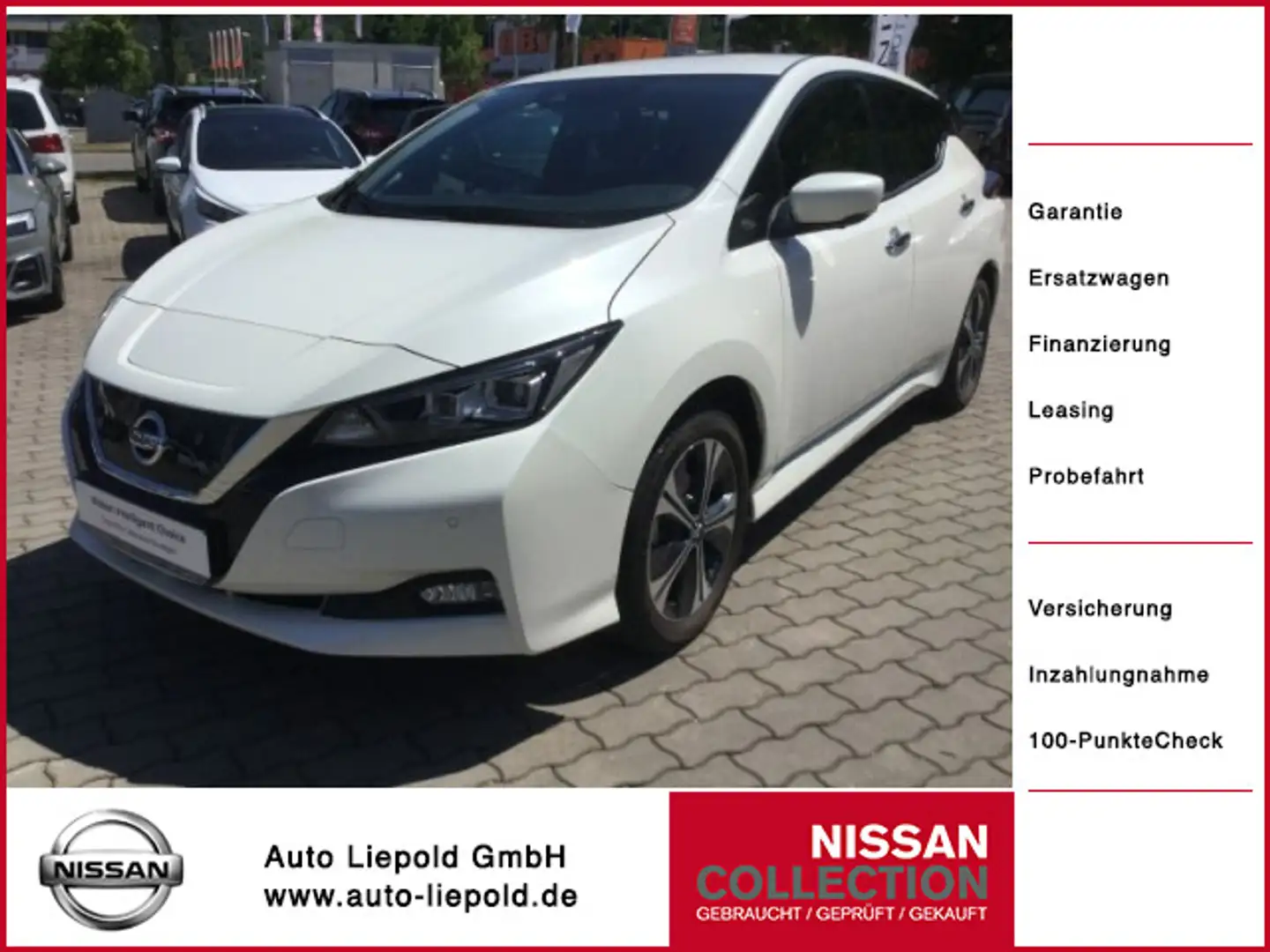 Nissan Leaf 62 kWh e+N-Connecta LED WINTER 360° AHK Weiß - 1