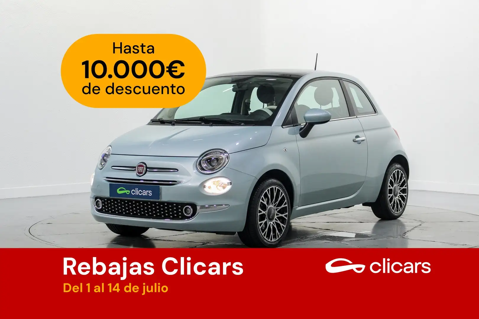 Fiat 500 1.0 Hybrid Monotrim 52kW Azul - 1