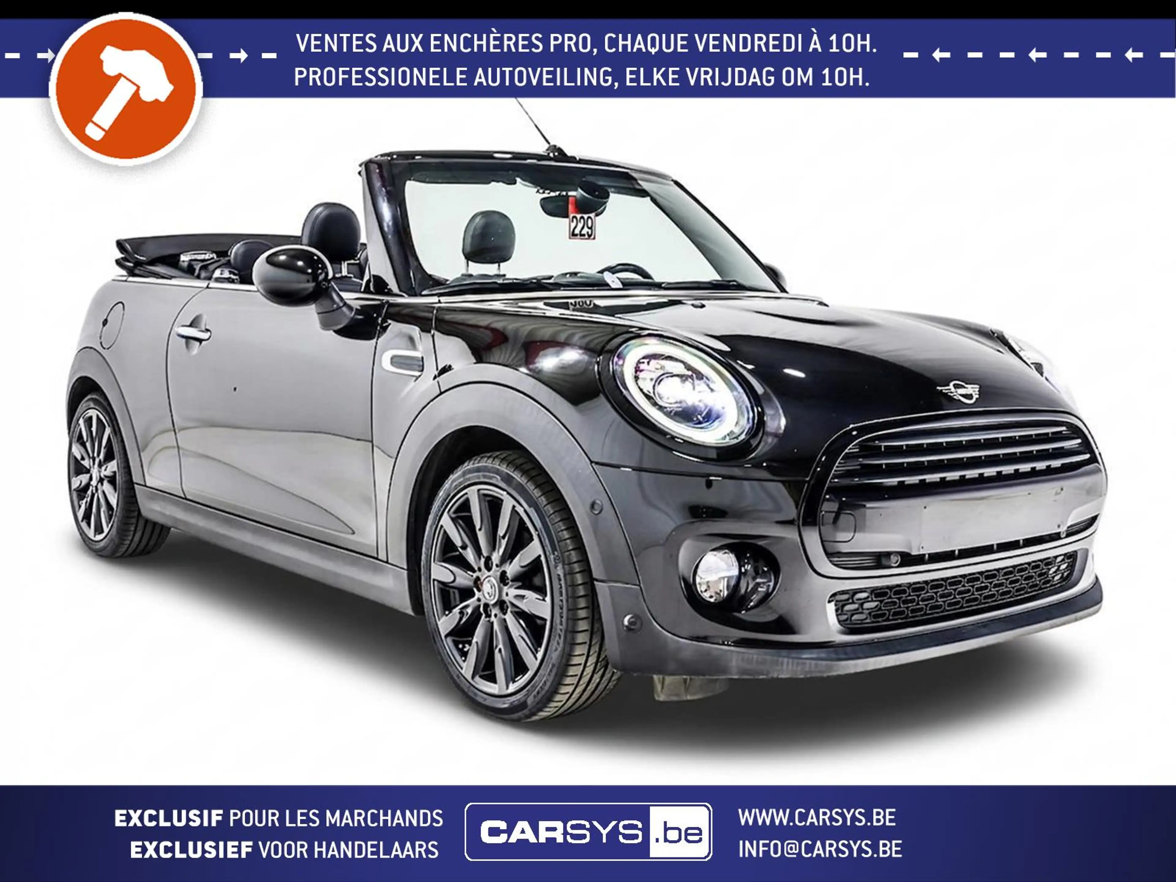 MINI Cooper Cabrio 1.5 T 136 17 BLACK - LED - CUIR - GPS