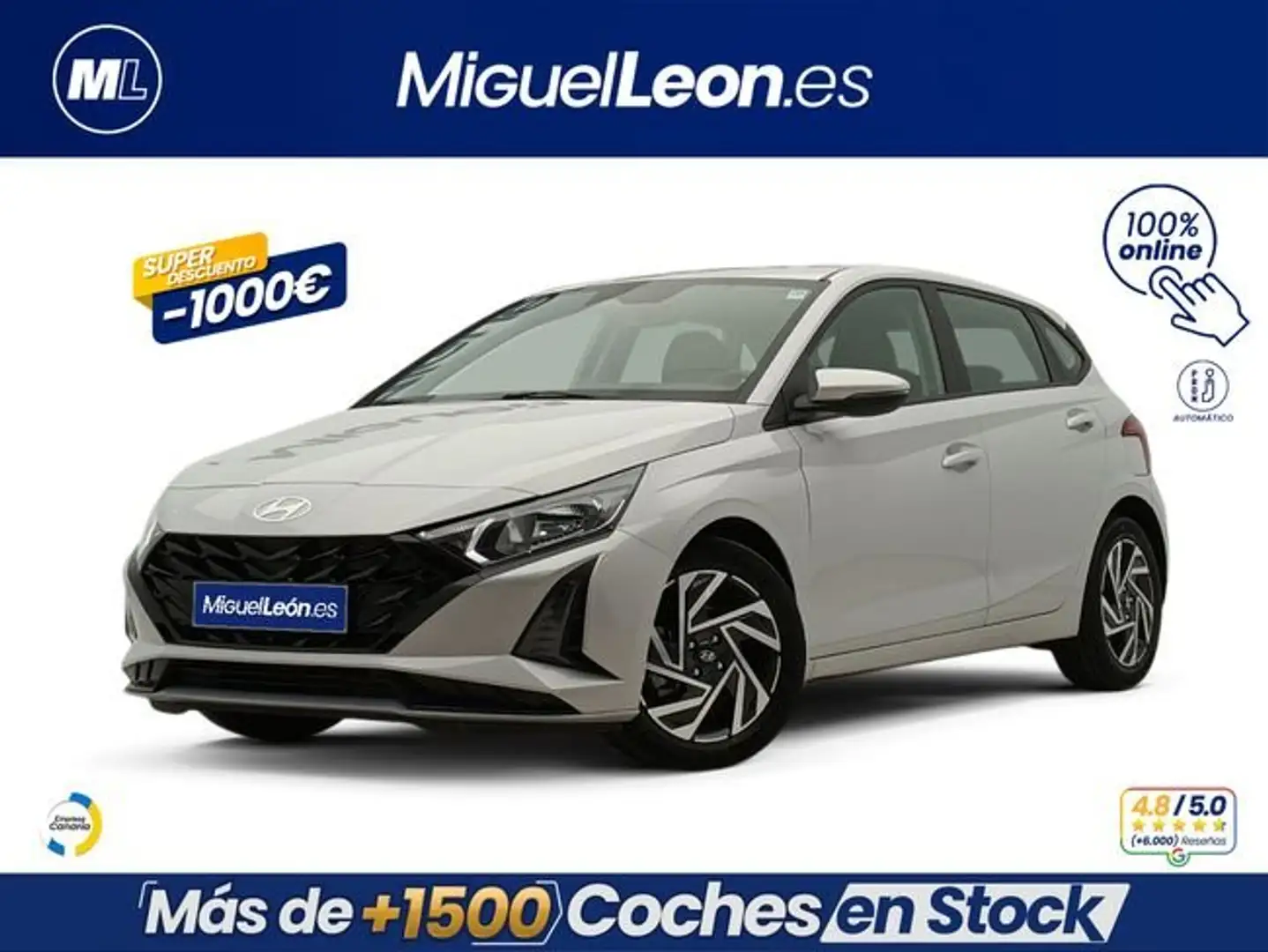 Hyundai i20 1.0 T‑GDi 100 CV 48V Klass Gris - 1