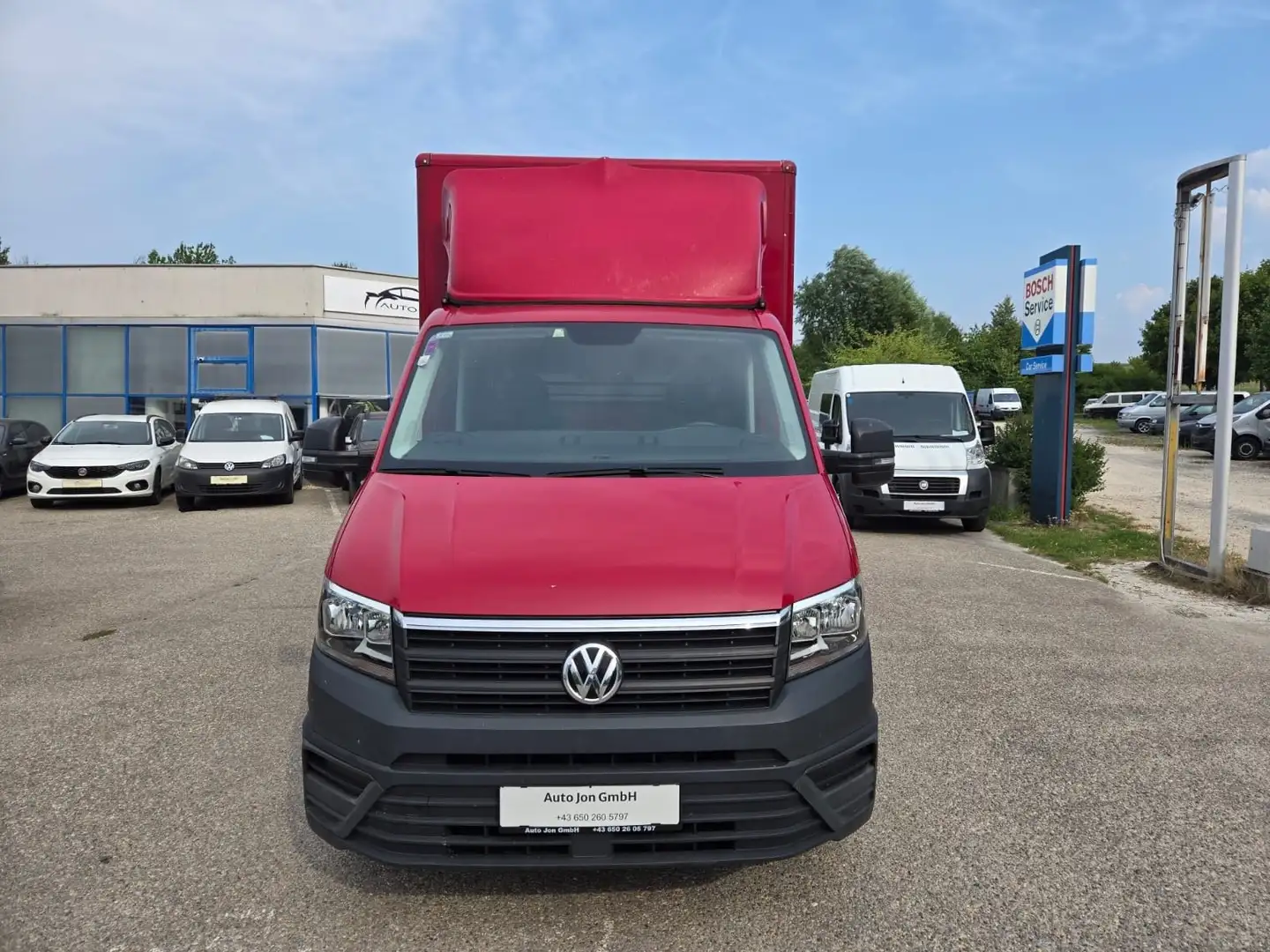 Volkswagen Crafter Koffer mit Ladebordwand 35 lang, wenig KM, MwSt., Красный - 2