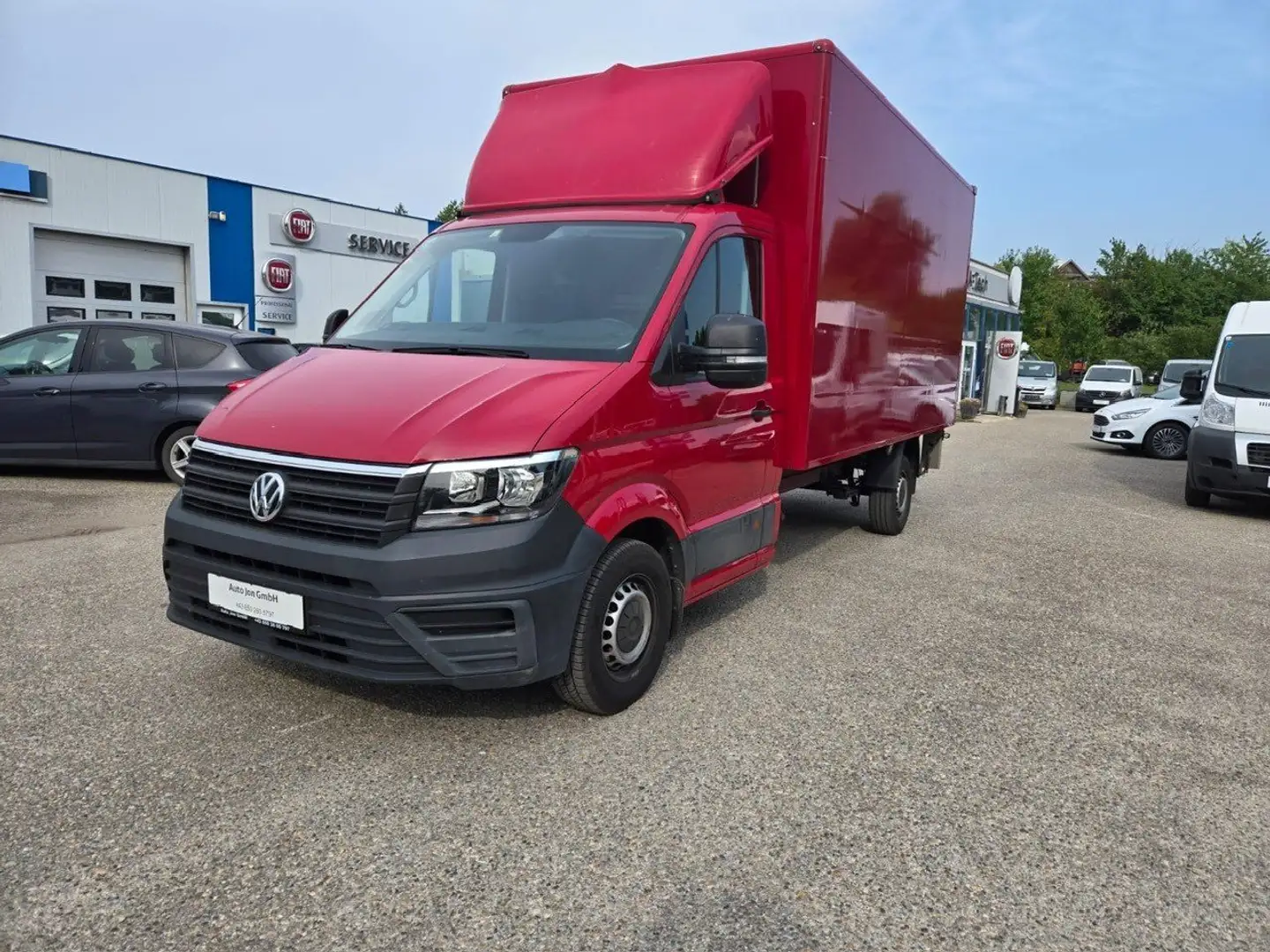 Volkswagen Crafter Koffer mit Ladebordwand 35 lang, wenig KM, MwSt., Красный - 1