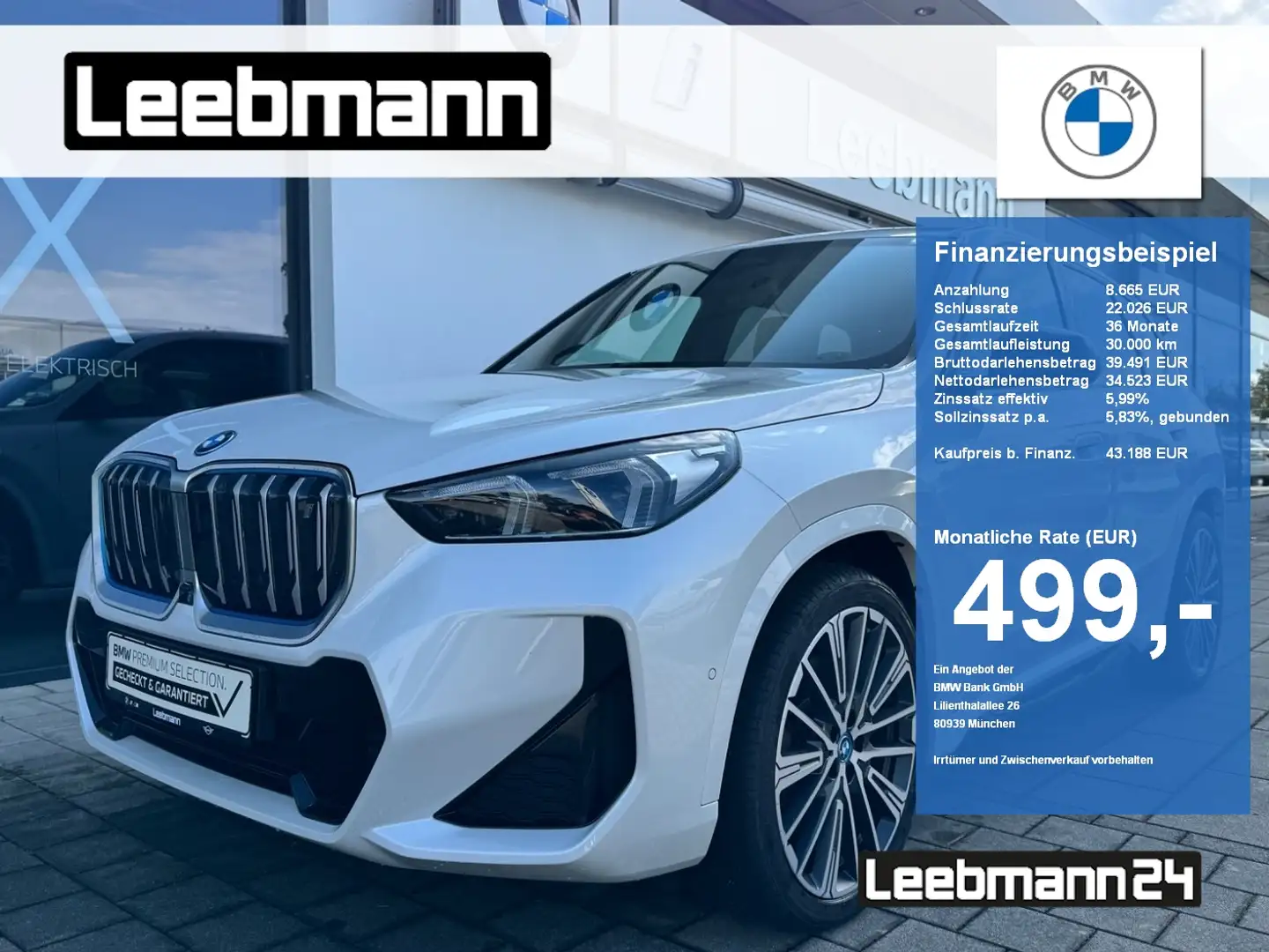 BMW iX1 xDrive30 M-Sport AHK/ACC GARANTIE bis 07/2028 Blanc - 1