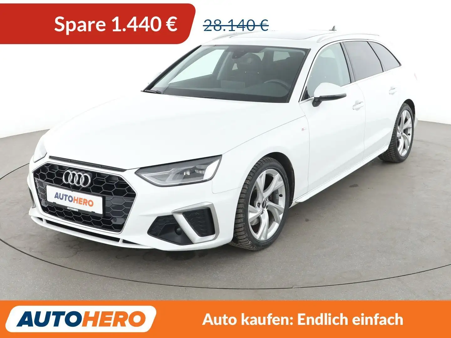 Audi A4 35 TDI S line Aut.*NAV*LED*TEMPO*CAM*PDC*SHZ*PANO Blanc - 1