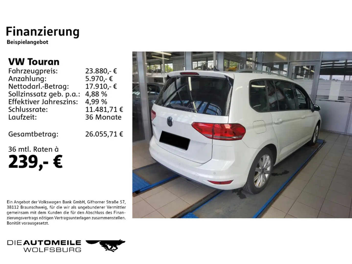 Volkswagen Touran 2.0 TDI Comfortline Standhzg/AHK/Einparkh Weiß - 2
