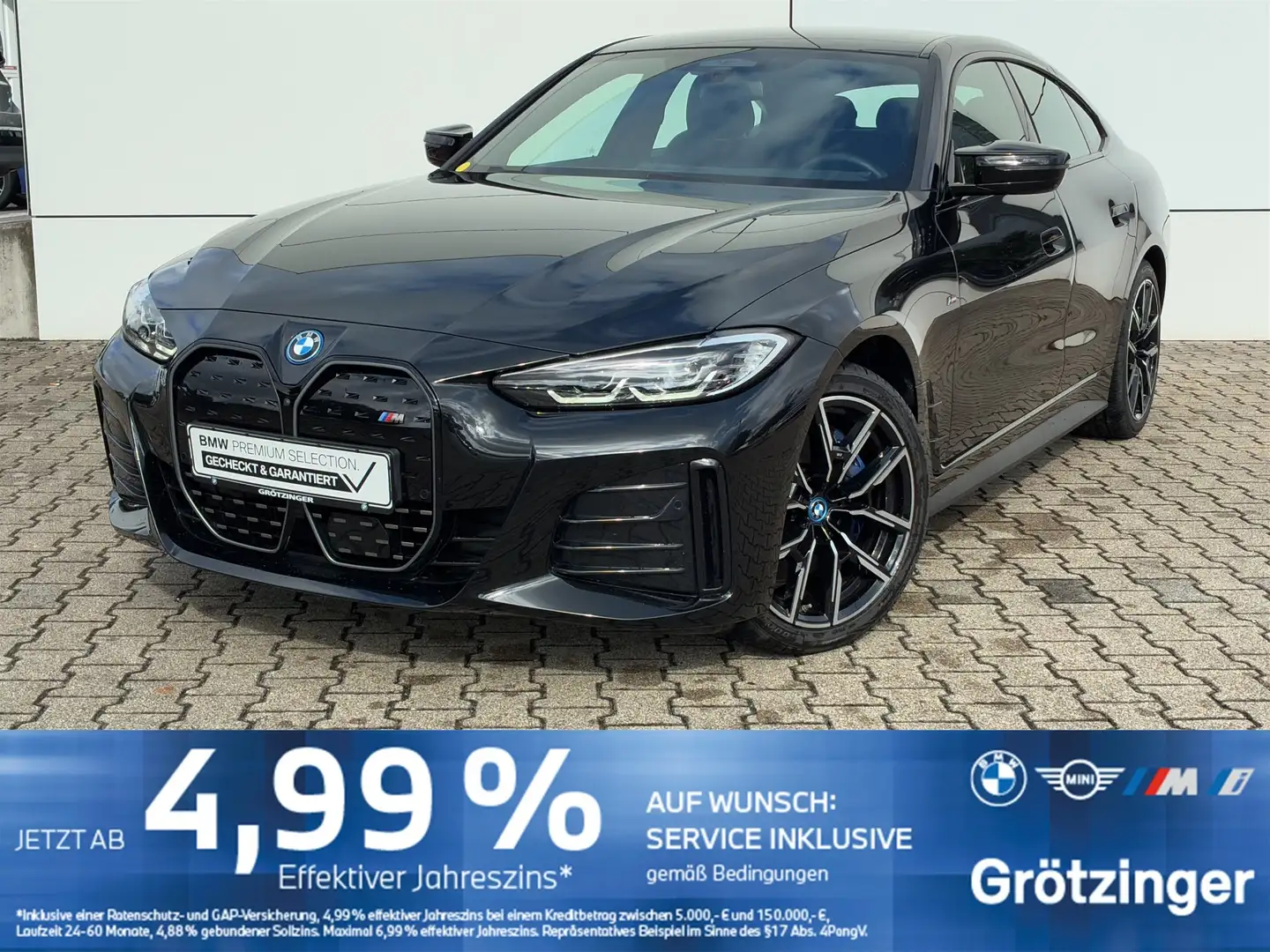 BMW i4 M50 Gran Coupé LED+SHZ+H&K+ParkAss+DrivingAss Schwarz - 1