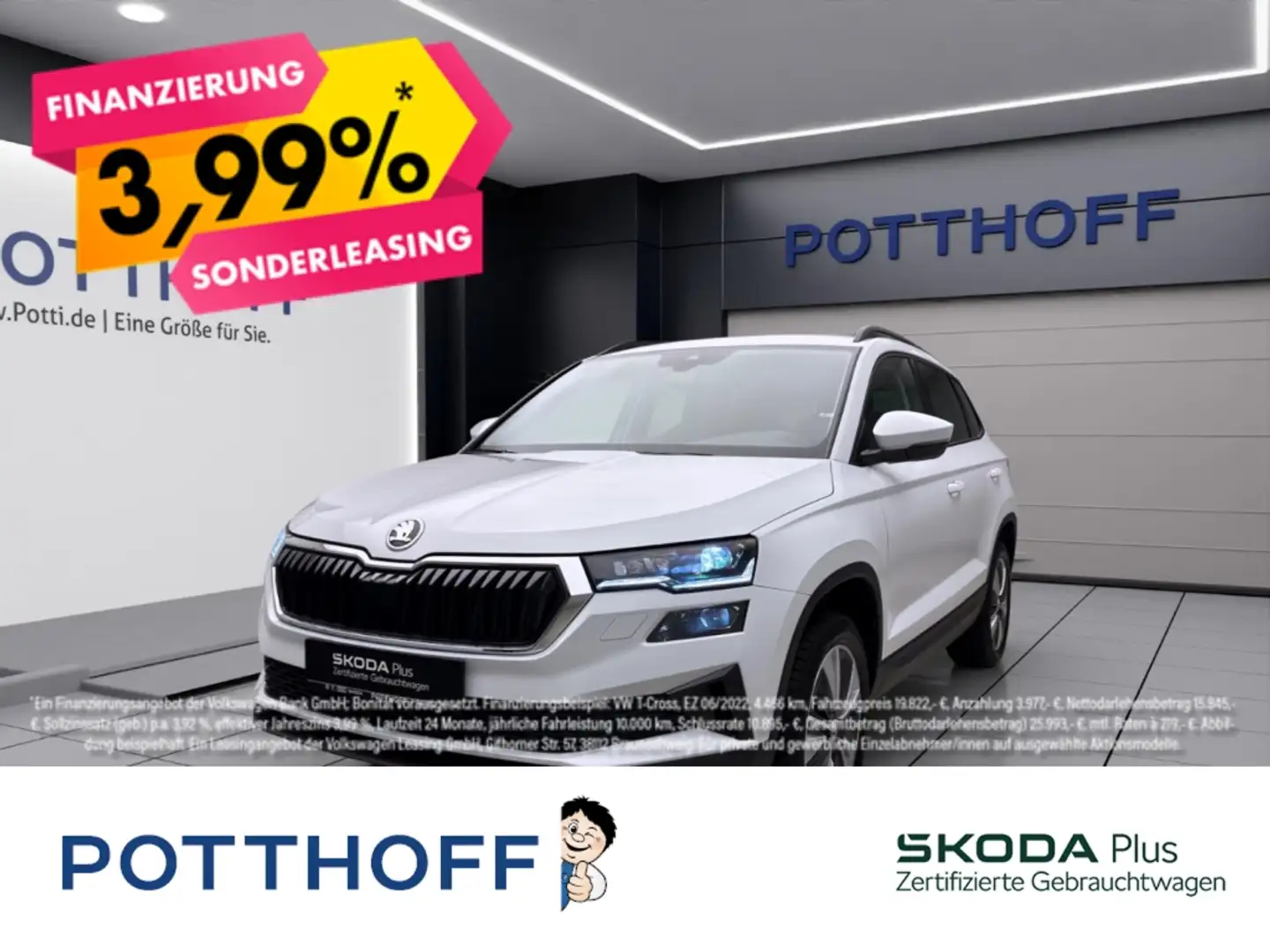 Skoda Karoq 1.5 TSI AMBITION LM17 MATRIX PDC KESSY Wit - 1