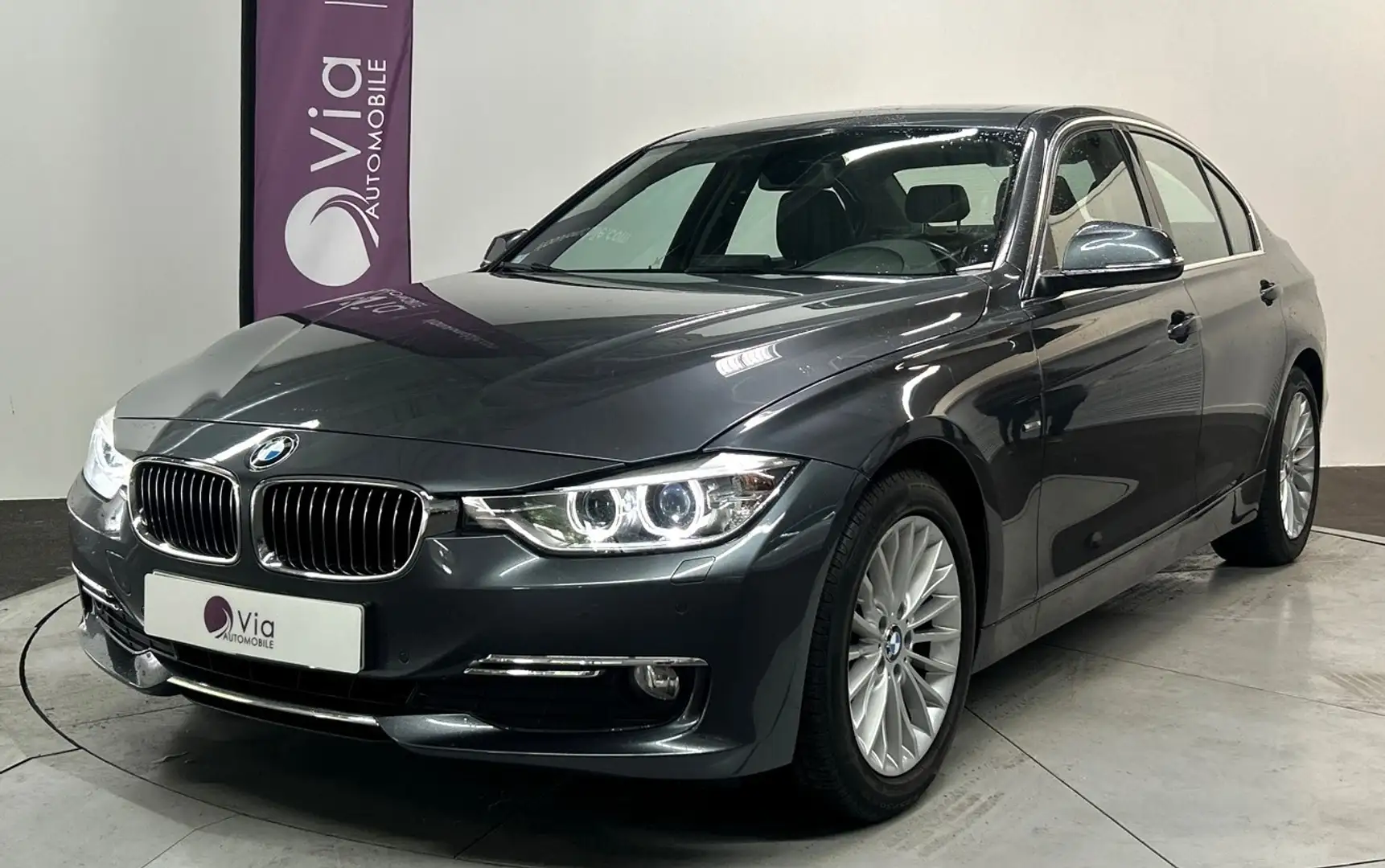 BMW 318 318d 143 Lounge A / Facture disponible / Toit Ouvrant Grigio - 1