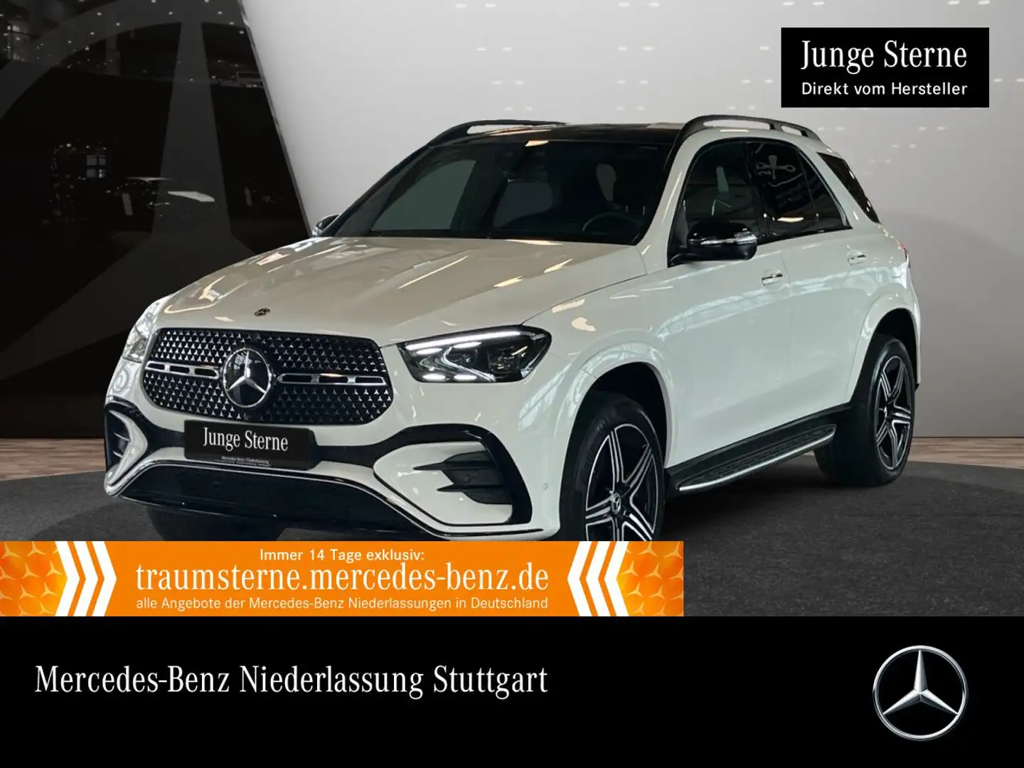 Mercedes-Benz GLE 350 de 4M AMG+NIGHT+PANO+360+AHK+MULTIBEAM+HUD Weiß - 1
