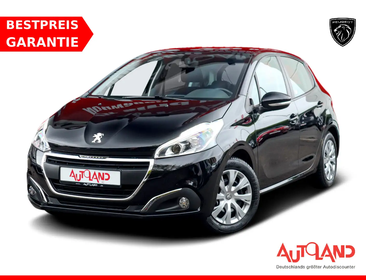 Peugeot 208 1.2 PureTech Klima SHZ PDC Tempomat AHK Noir - 1
