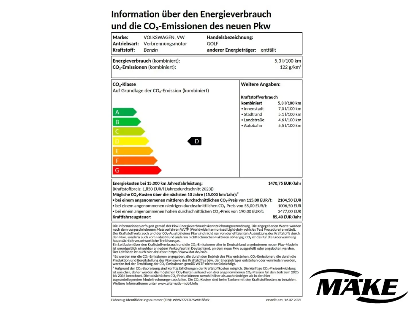 Volkswagen Golf Style 1.5 eTSI DSG IQ.L ACC ACC RFK NAV HUD Blau - 2