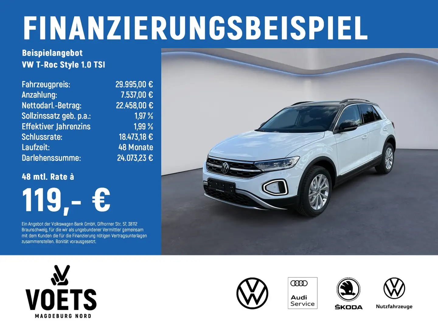 Volkswagen T-Roc Style 1.0 TSI Style LED+NAVI+DAB+RFK+ Bianco - 2