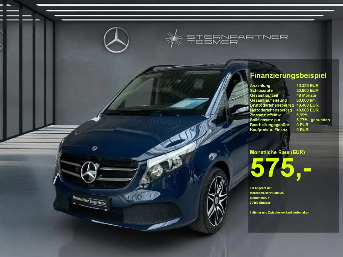 Mercedes-Benz V 220 d 4M EDITION Kompakt AMG Blau - 1