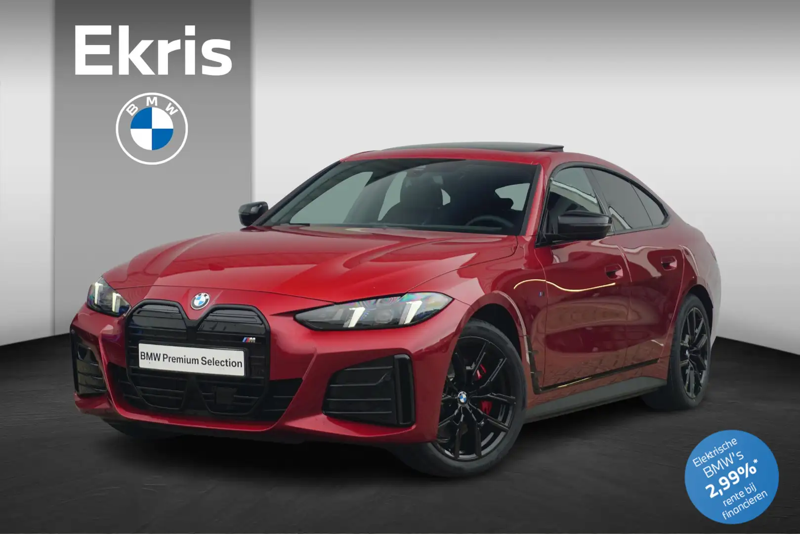 BMW i4 eDrive35 M sportpakket Pro Schuif-/kanteldak / Com Rood - 1